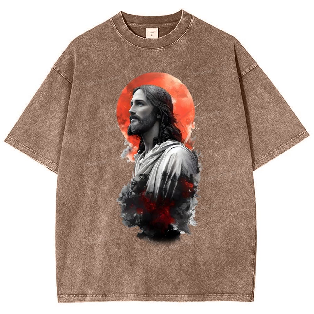 The Transmission of Love - The Spirit of Jesus Snowflake Vintage Washed T-Shirt