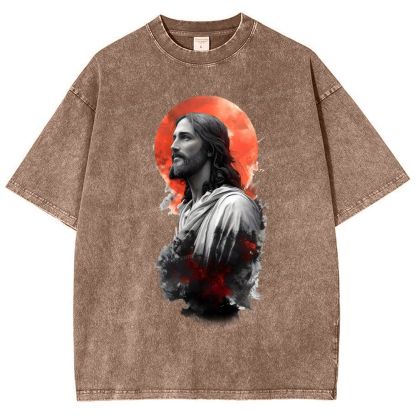 The Transmission of Love - The Spirit of Jesus Snowflake Vintage Washed T-Shirt