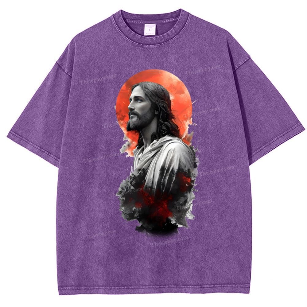 The Transmission of Love - The Spirit of Jesus Snowflake Vintage Washed T-Shirt