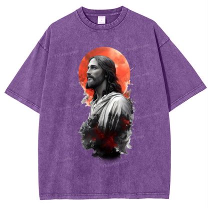 The Transmission of Love - The Spirit of Jesus Snowflake Vintage Washed T-Shirt