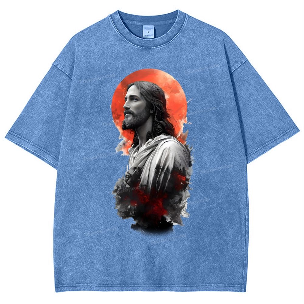 The Transmission of Love - The Spirit of Jesus Snowflake Vintage Washed T-Shirt