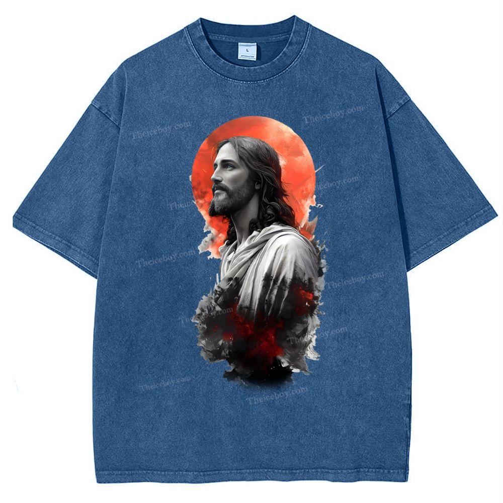 The Transmission of Love - The Spirit of Jesus Snowflake Vintage Washed T-Shirt
