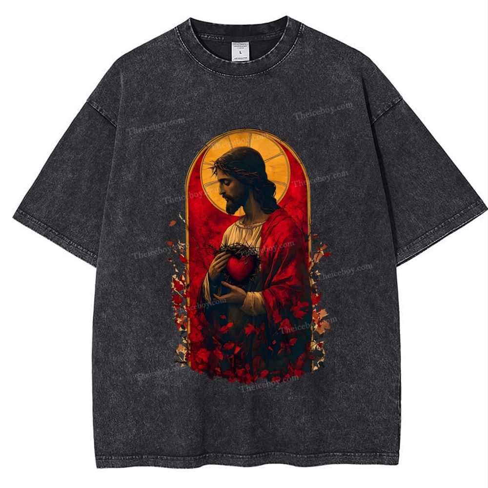 Soul Salvation - The Arms of Jesus Snowflake Vintage Washed T-Shirt