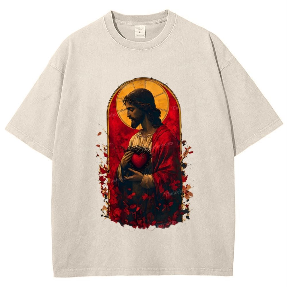 Soul Salvation - The Arms of Jesus Snowflake Vintage Washed T-Shirt