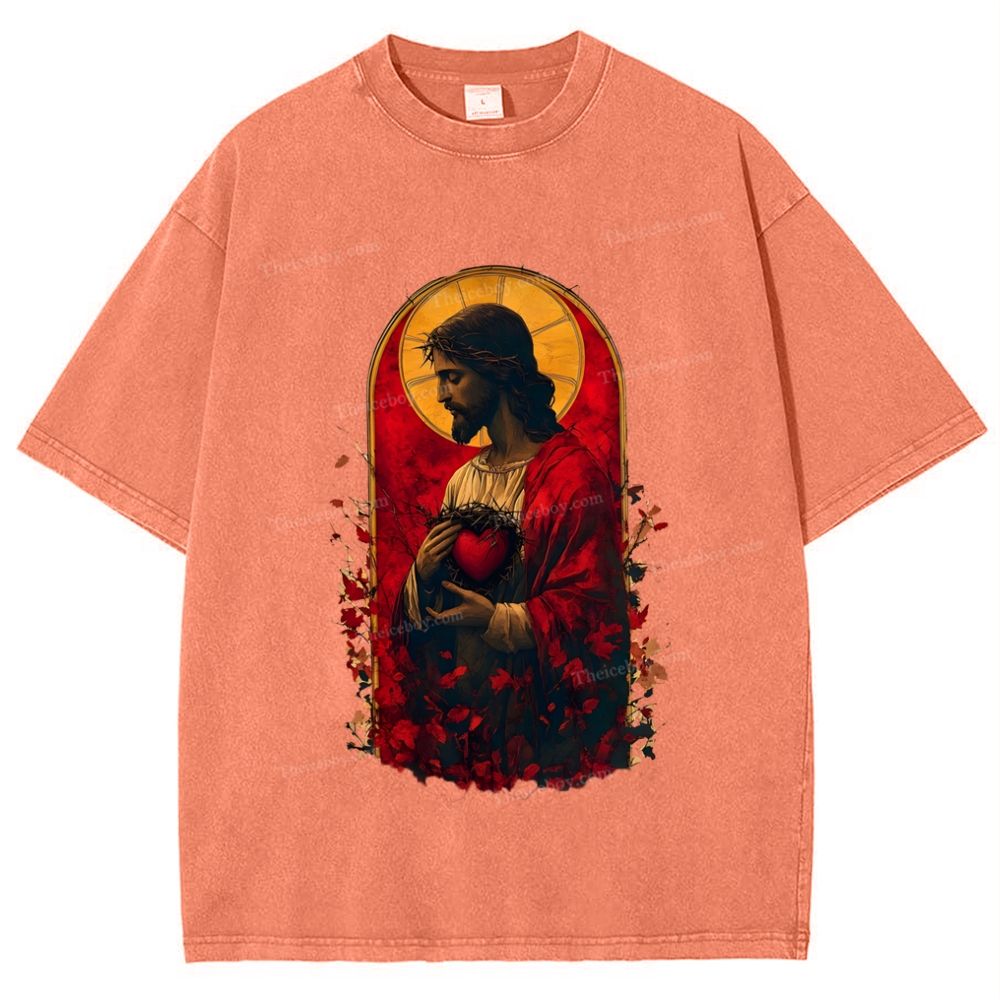Soul Salvation - The Arms of Jesus Snowflake Vintage Washed T-Shirt