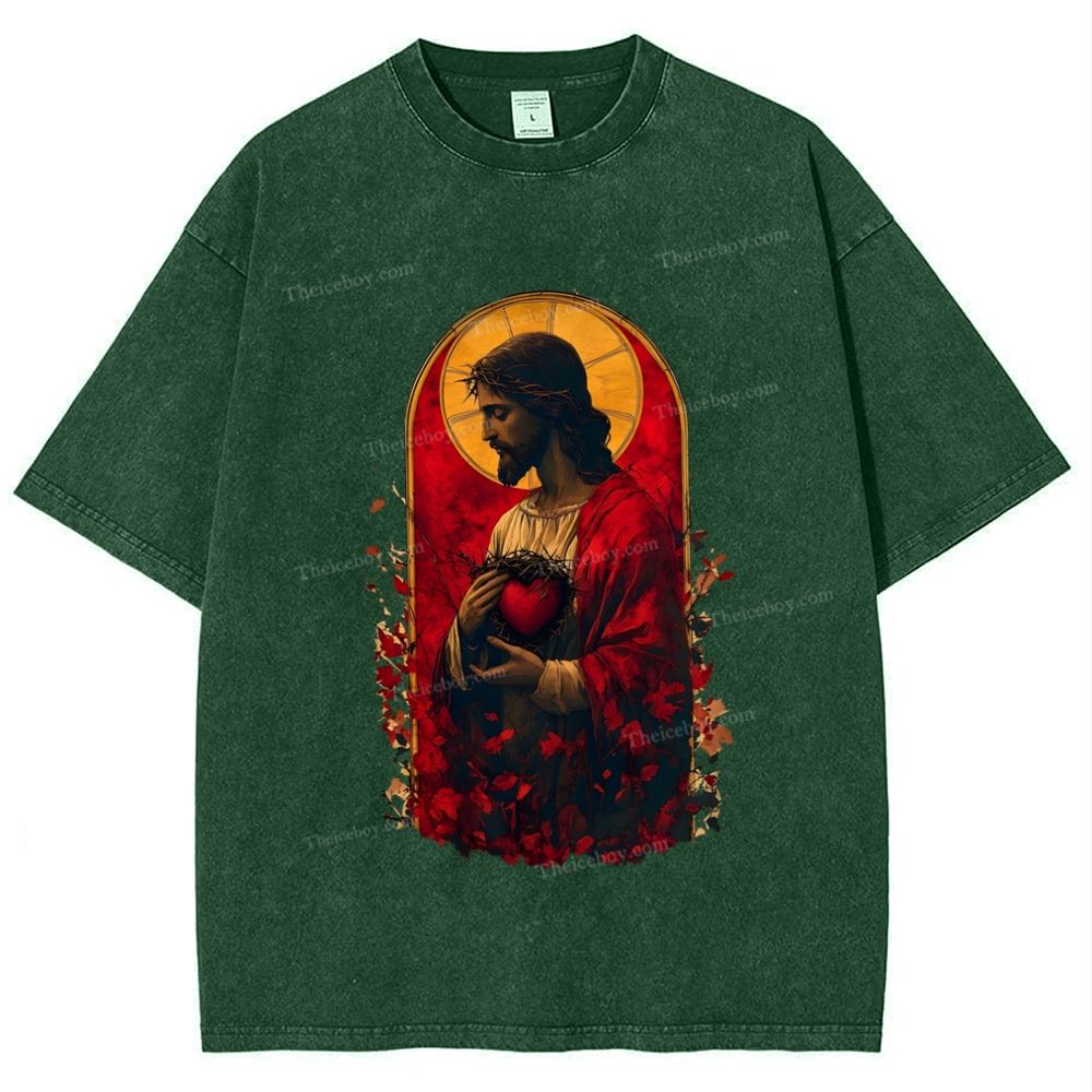 Soul Salvation - The Arms of Jesus Snowflake Vintage Washed T-Shirt