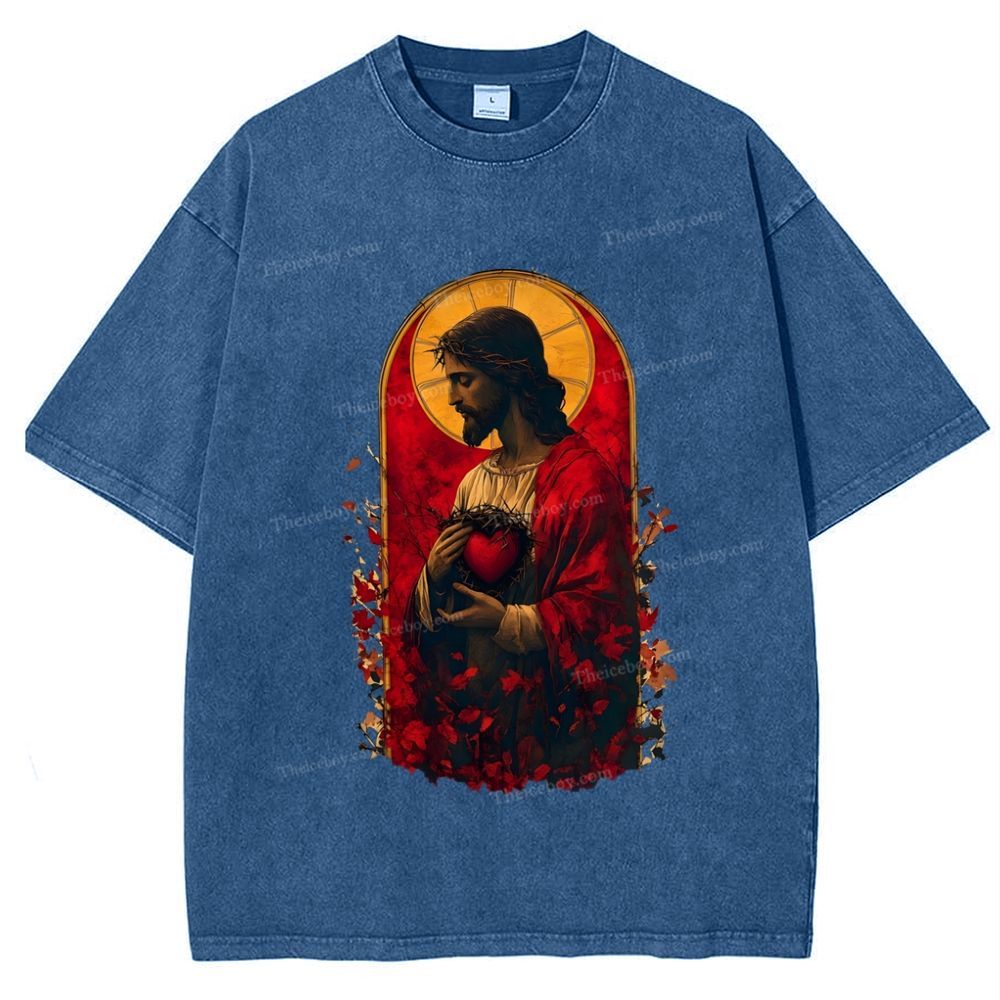 Soul Salvation - The Arms of Jesus Snowflake Vintage Washed T-Shirt
