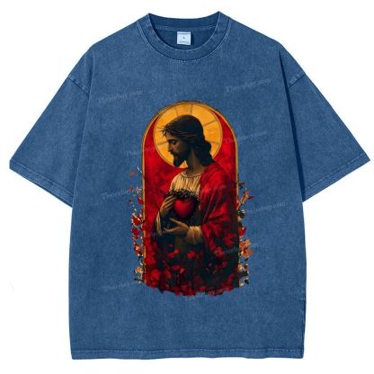 Soul Salvation - The Arms of Jesus Snowflake Vintage Washed T-Shirt