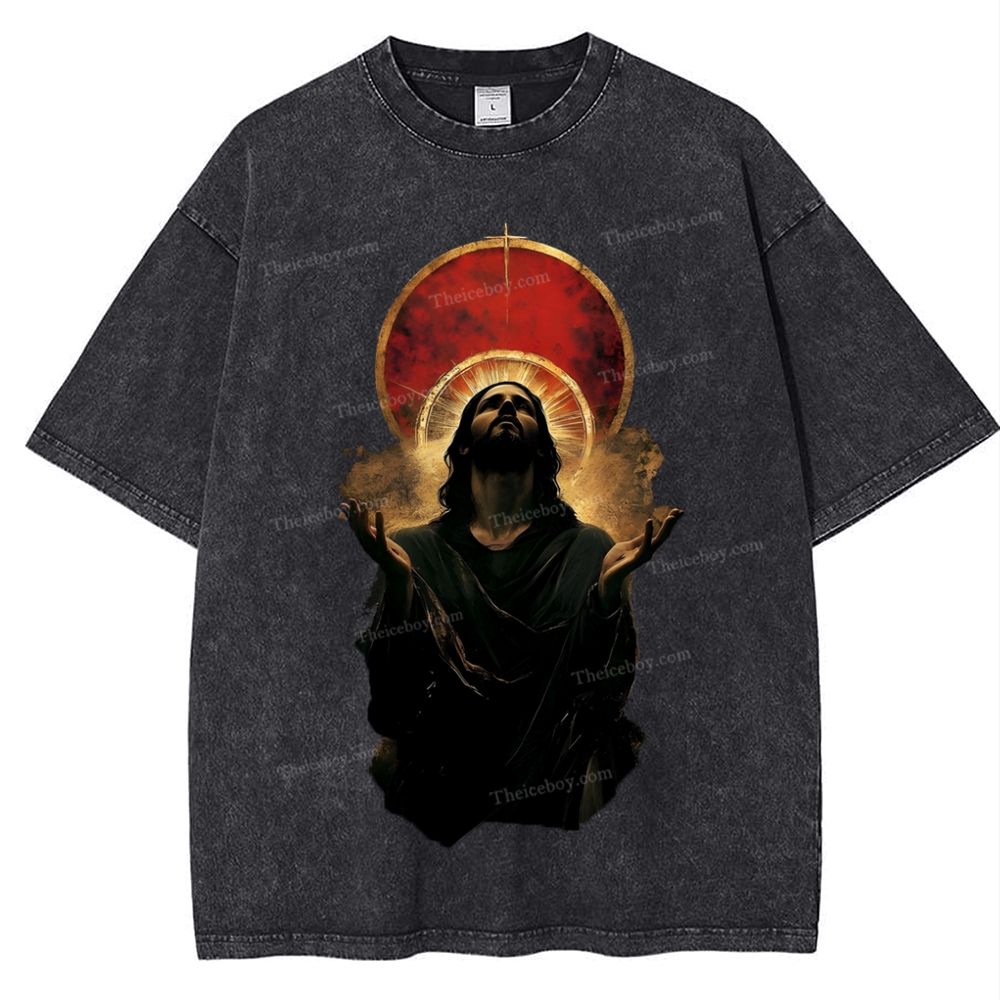 Spiritual Harbor - Jesus is with you Snowflake Vintage Washed T-Shirt