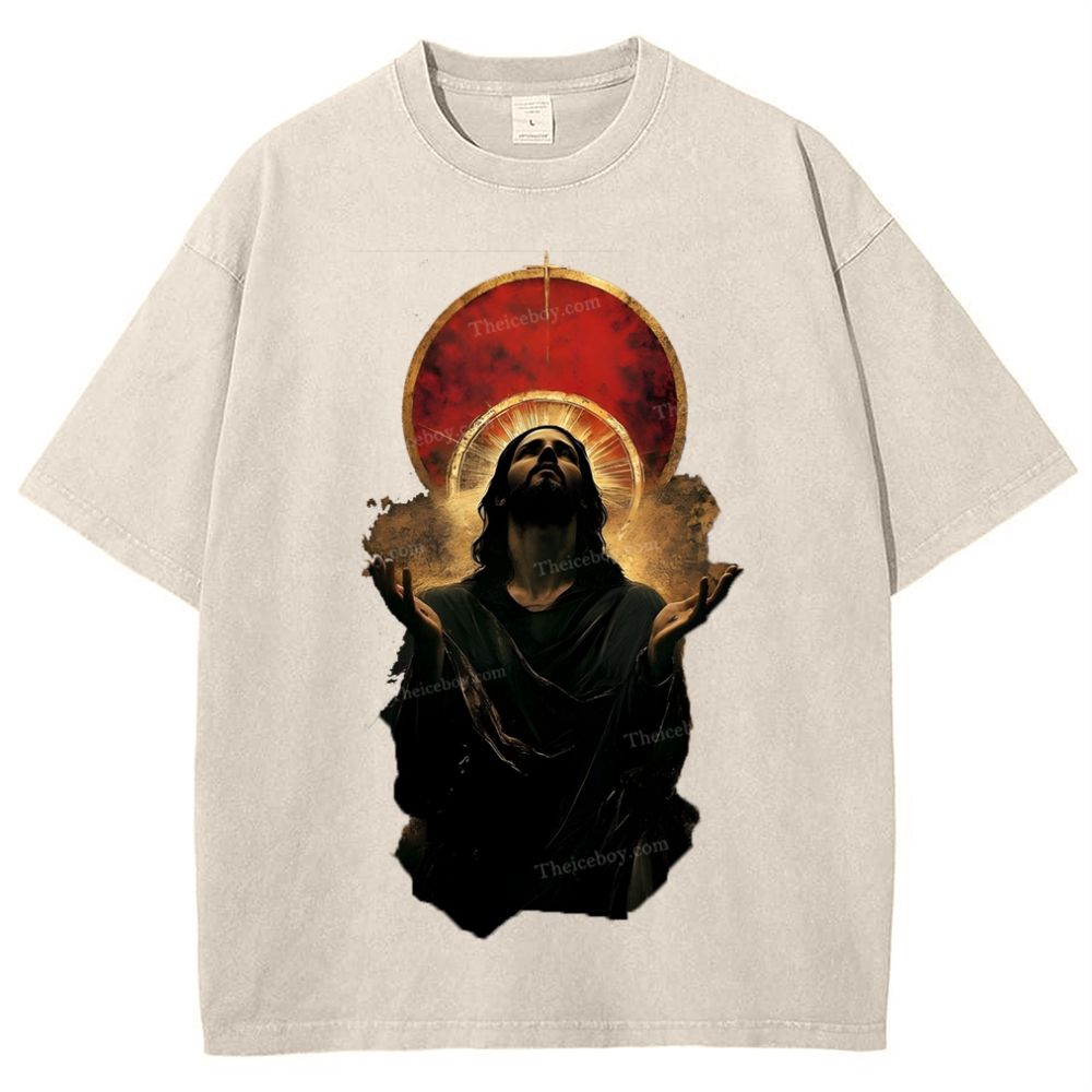 Spiritual Harbor - Jesus is with you Snowflake Vintage Washed T-Shirt