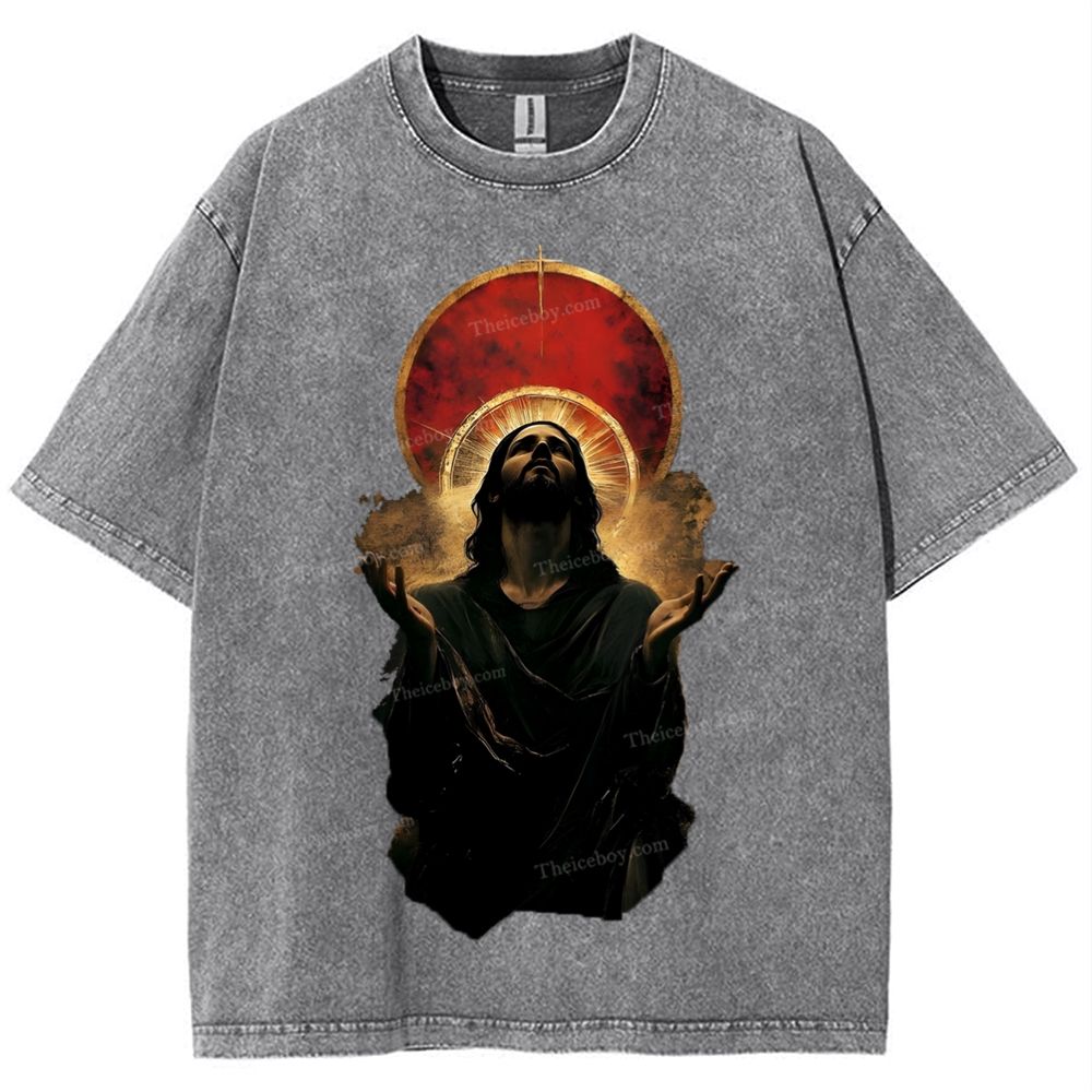 Spiritual Harbor - Jesus is with you Snowflake Vintage Washed T-Shirt