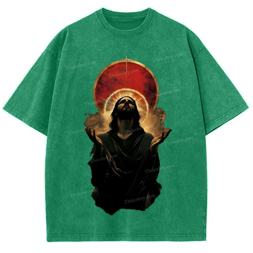 Spiritual Harbor - Jesus is with you Snowflake Vintage Washed T-Shirt