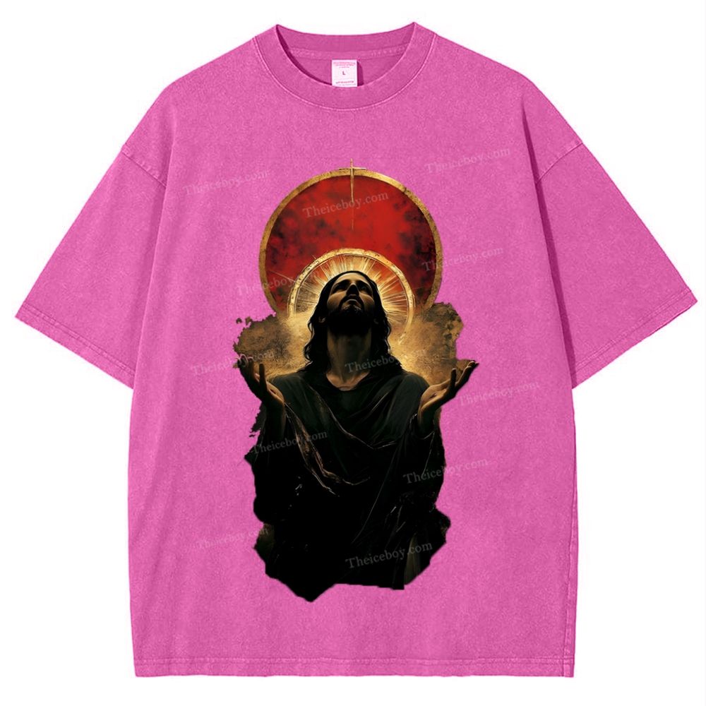 Spiritual Harbor - Jesus is with you Snowflake Vintage Washed T-Shirt