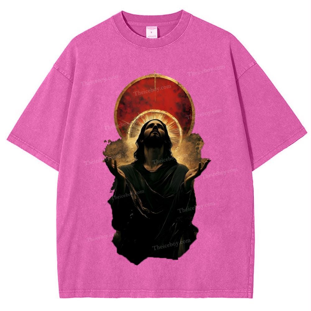 Spiritual Harbor - Jesus is with you Snowflake Vintage Washed T-Shirt