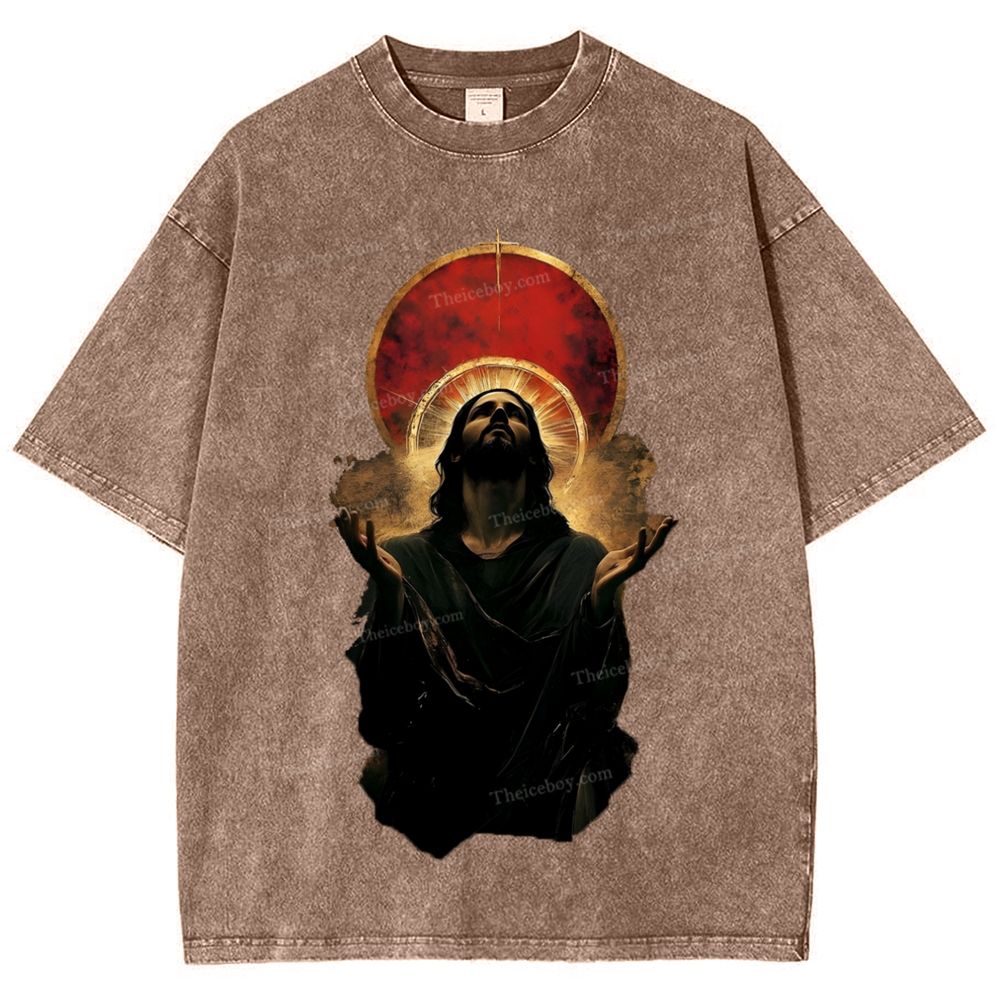 Spiritual Harbor - Jesus is with you Snowflake Vintage Washed T-Shirt