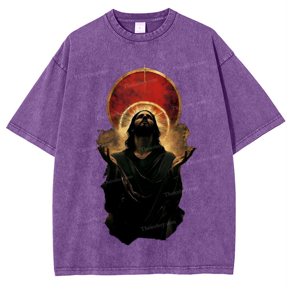 Spiritual Harbor - Jesus is with you Snowflake Vintage Washed T-Shirt