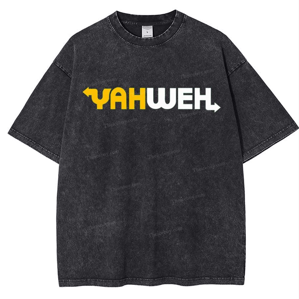 YAHWEH Snowflake Vintage Washed T-Shirt