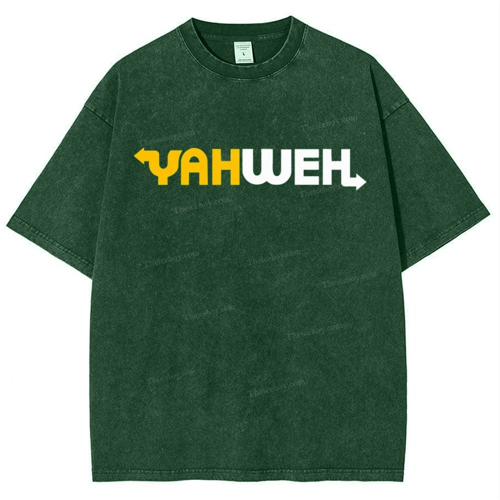 YAHWEH Snowflake Vintage Washed T-Shirt