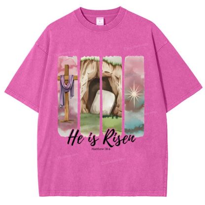 He Is Risen Snowflake Vintage Washed T-Shirt