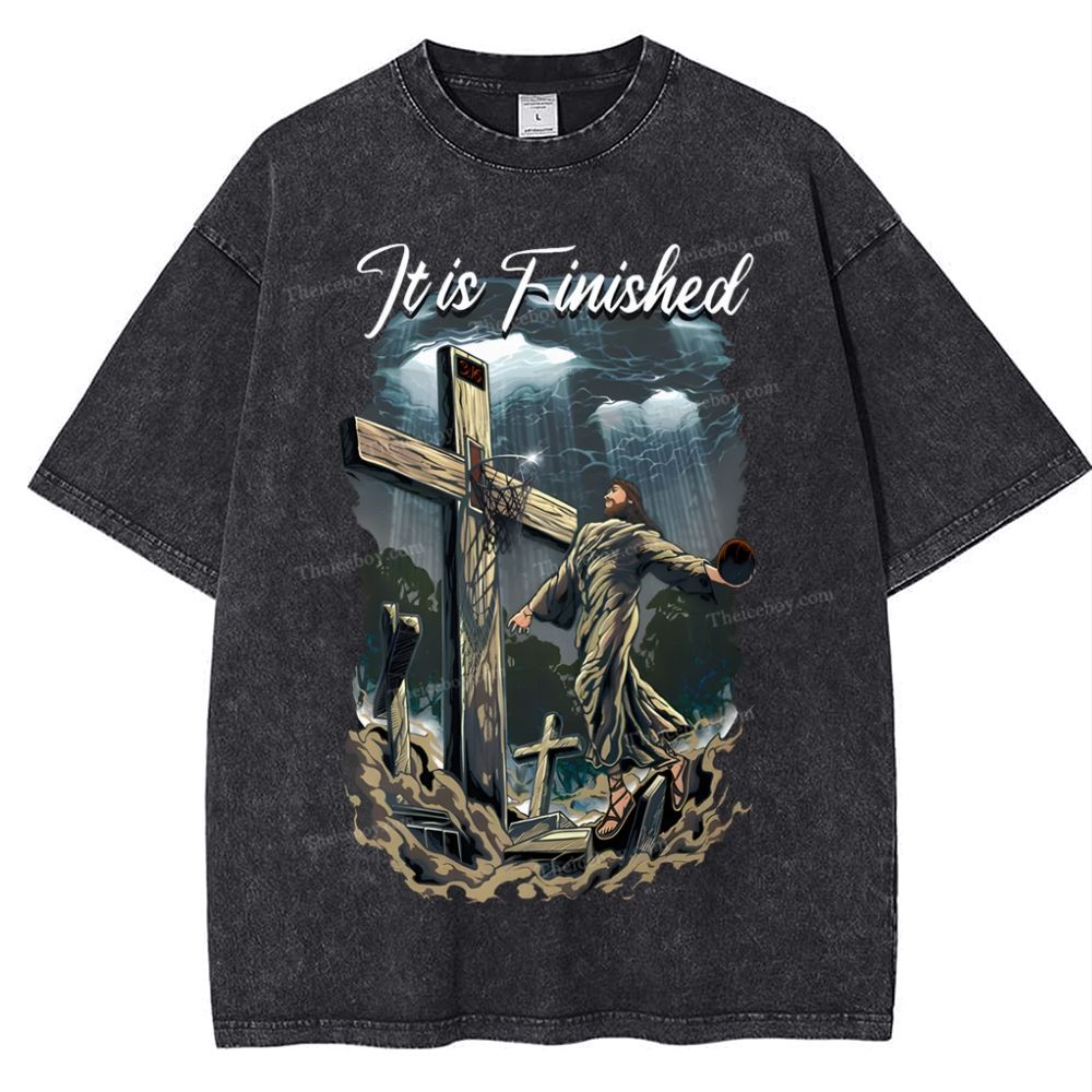 It Is Finished Snowflake Vintage Washed T-Shirt