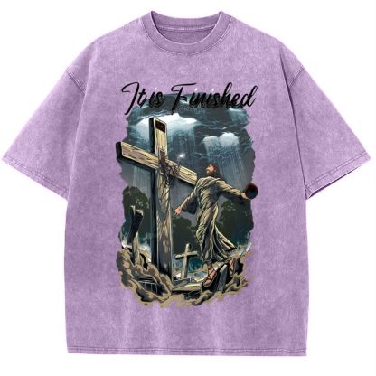 It Is Finished Snowflake Vintage Washed T-Shirt