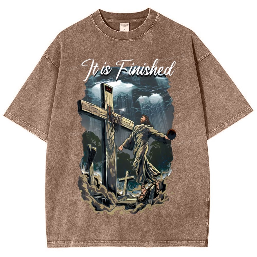 It Is Finished Snowflake Vintage Washed T-Shirt