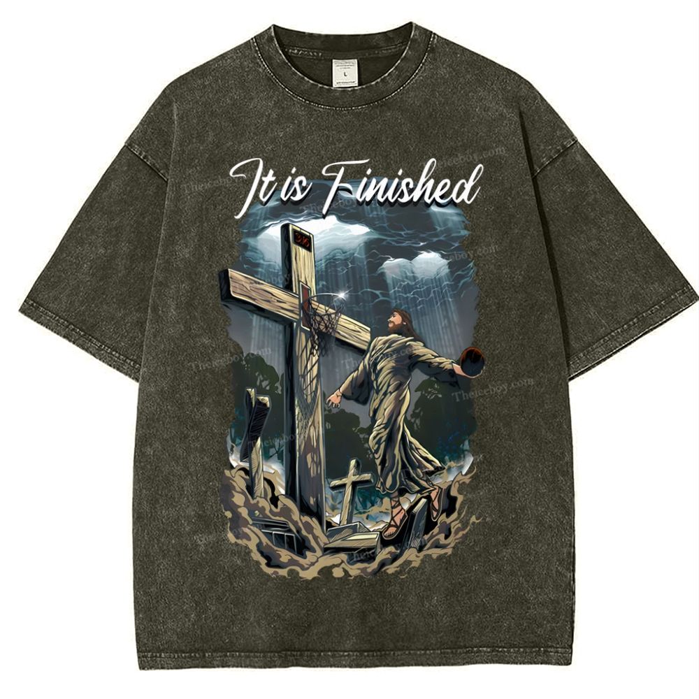 It Is Finished Snowflake Vintage Washed T-Shirt