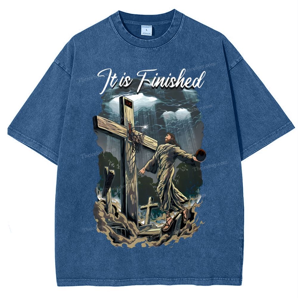It Is Finished Snowflake Vintage Washed T-Shirt