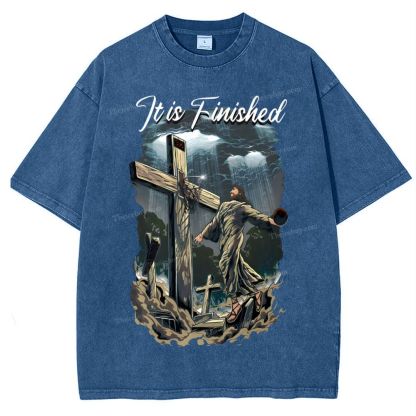 It Is Finished Snowflake Vintage Washed T-Shirt