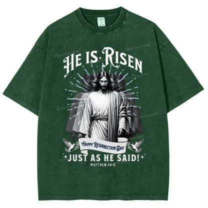 He Is Risen Snowflake Vintage Washed T-Shirt
