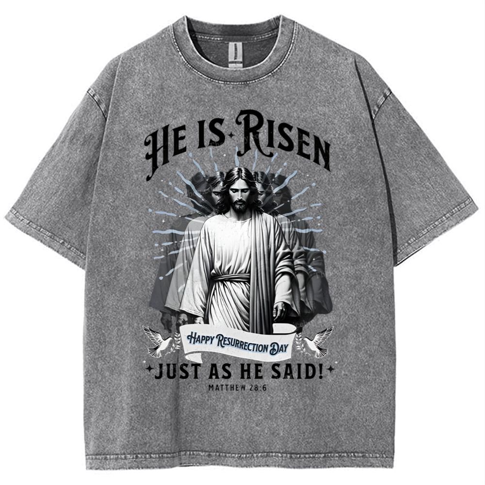 He Is Risen Snowflake Vintage Washed T-Shirt
