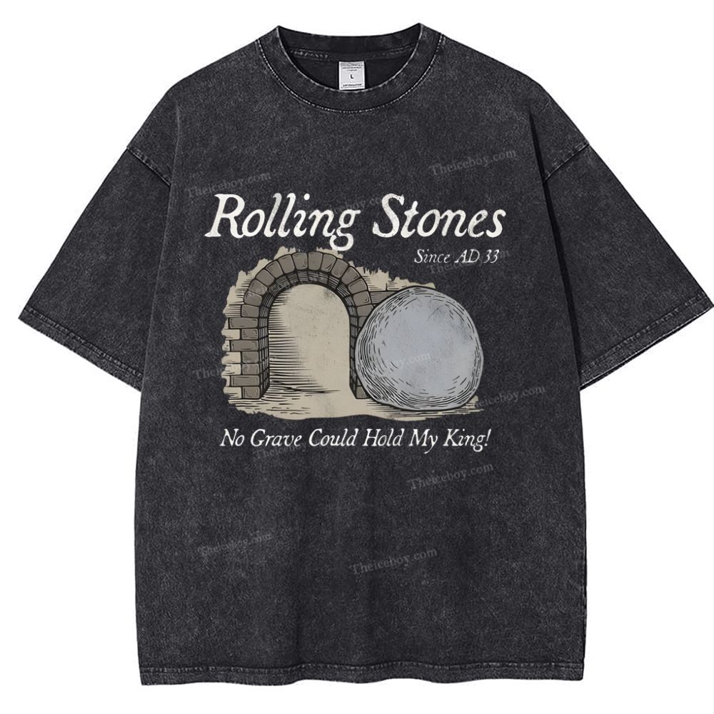 Rolling Stones Since Ad 33 Snowflake Vintage Washed T-Shirt