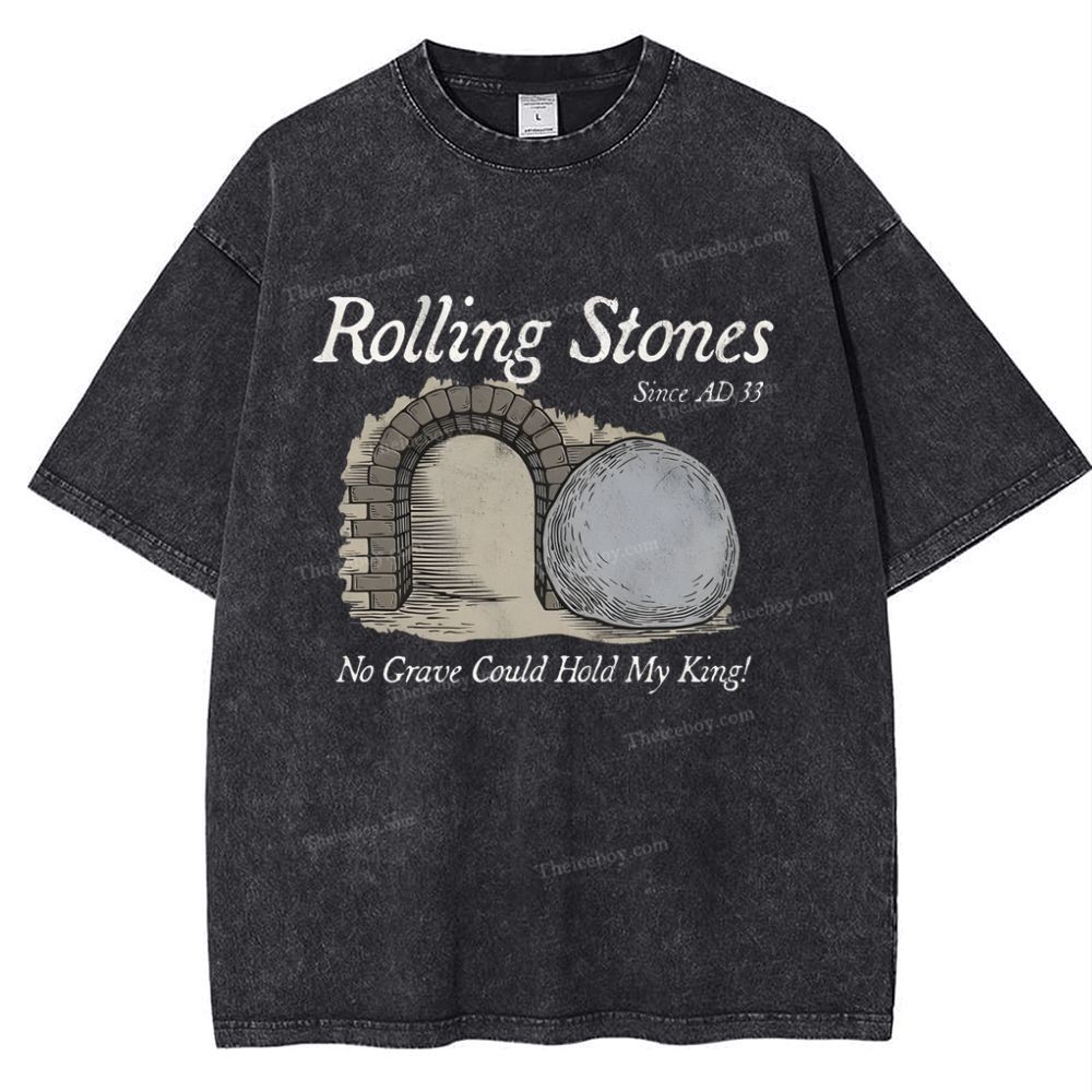 Rolling Stones Since Ad 33 Snowflake Vintage Washed T-Shirt