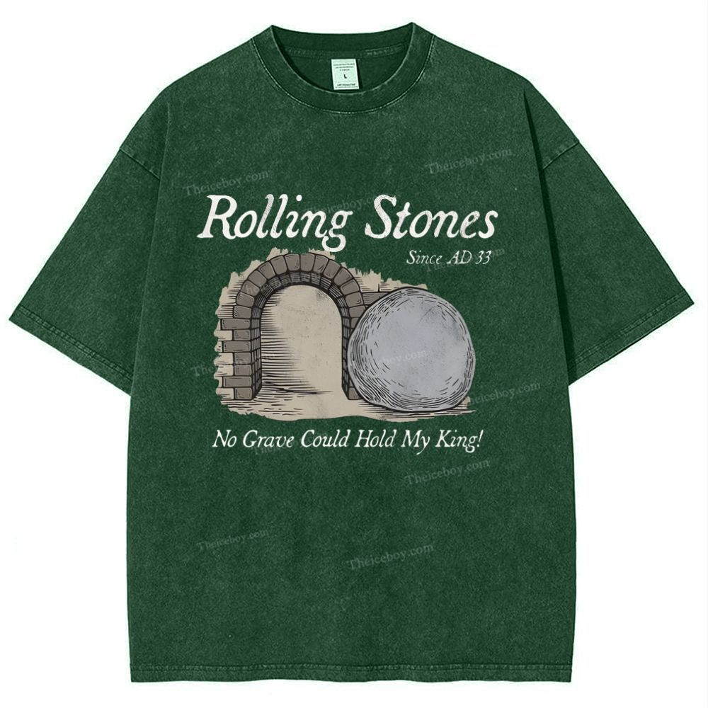 Rolling Stones Since Ad 33 Snowflake Vintage Washed T-Shirt