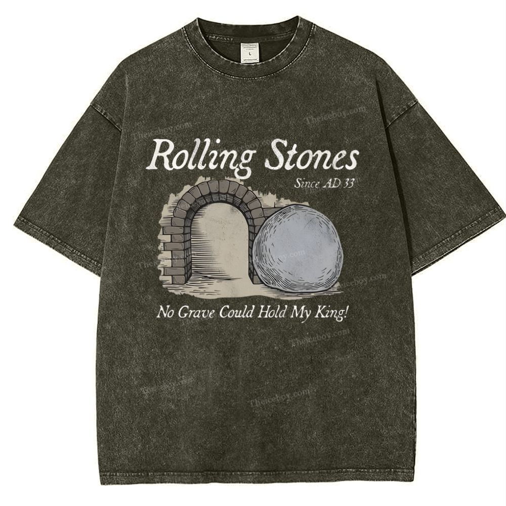 Rolling Stones Since Ad 33 Snowflake Vintage Washed T-Shirt
