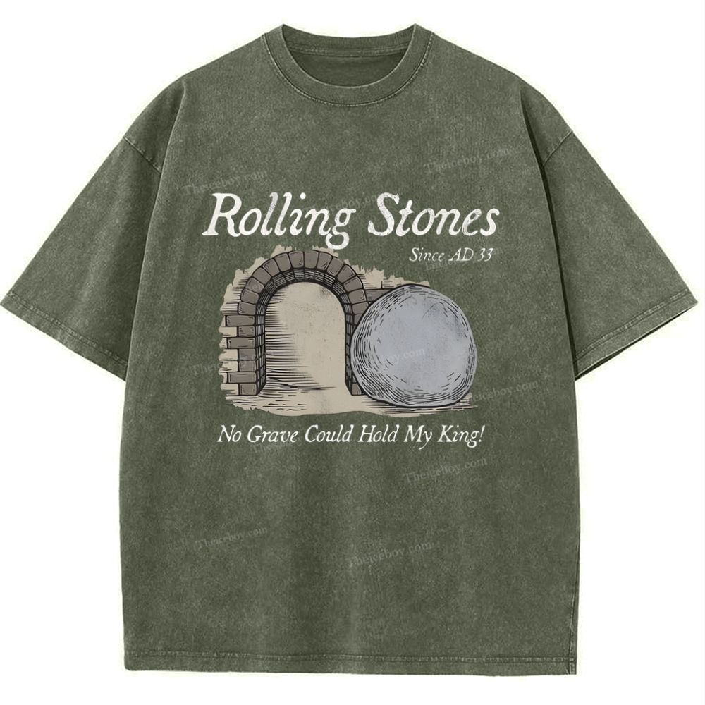 Rolling Stones Since Ad 33 Snowflake Vintage Washed T-Shirt