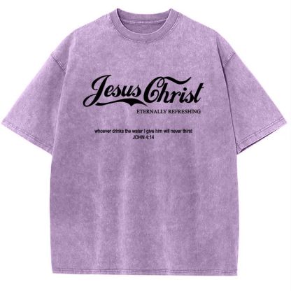Jesus Christ Eternally Refreshing Snowflake Vintage Washed T-Shirt