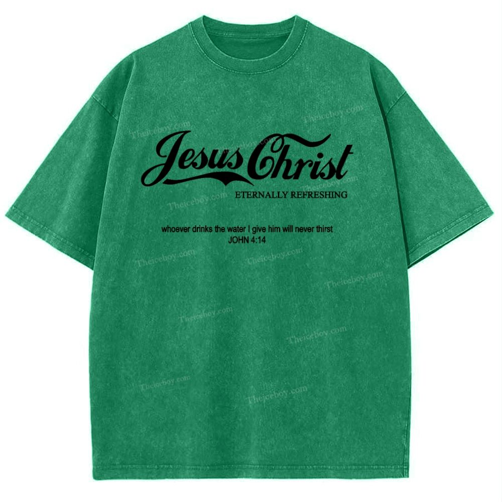 Jesus Christ Eternally Refreshing Snowflake Vintage Washed T-Shirt