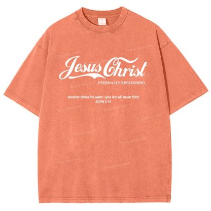 Jesus Christ Eternally Refreshing Snowflake Vintage Washed T-Shirt