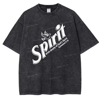 Spirit Drink Deeply Of Gods Snowflake Vintage Washed T-Shirt
