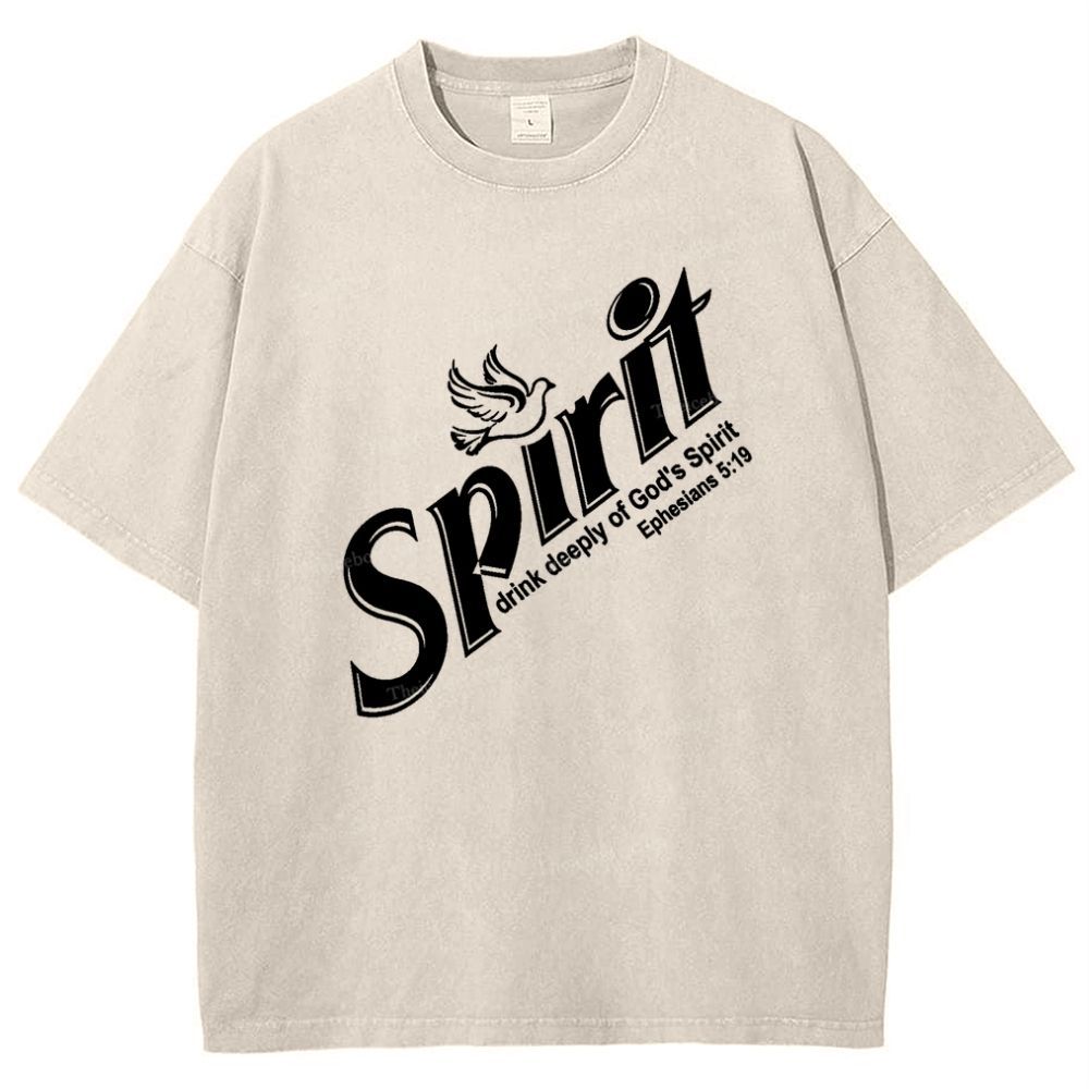 Spirit Drink Deeply Of Gods Snowflake Vintage Washed T-Shirt