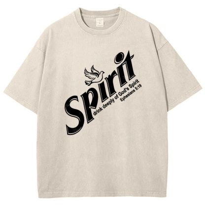 Spirit Drink Deeply Of Gods Snowflake Vintage Washed T-Shirt