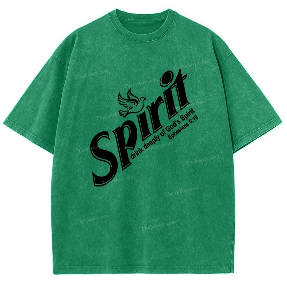 Spirit Drink Deeply Of Gods Snowflake Vintage Washed T-Shirt