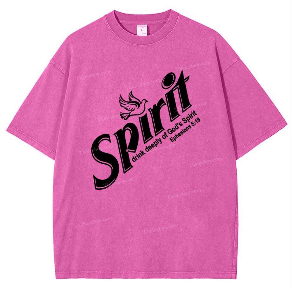 Spirit Drink Deeply Of Gods Snowflake Vintage Washed T-Shirt