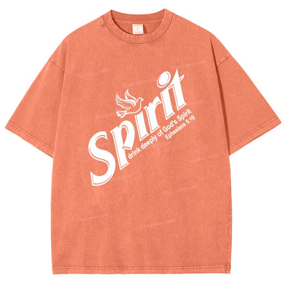 Spirit Drink Deeply Of Gods Snowflake Vintage Washed T-Shirt