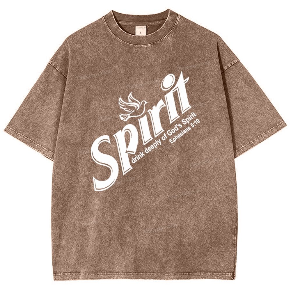 Spirit Drink Deeply Of Gods Snowflake Vintage Washed T-Shirt
