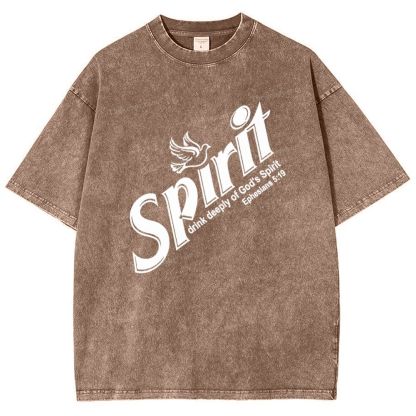 Spirit Drink Deeply Of Gods Snowflake Vintage Washed T-Shirt