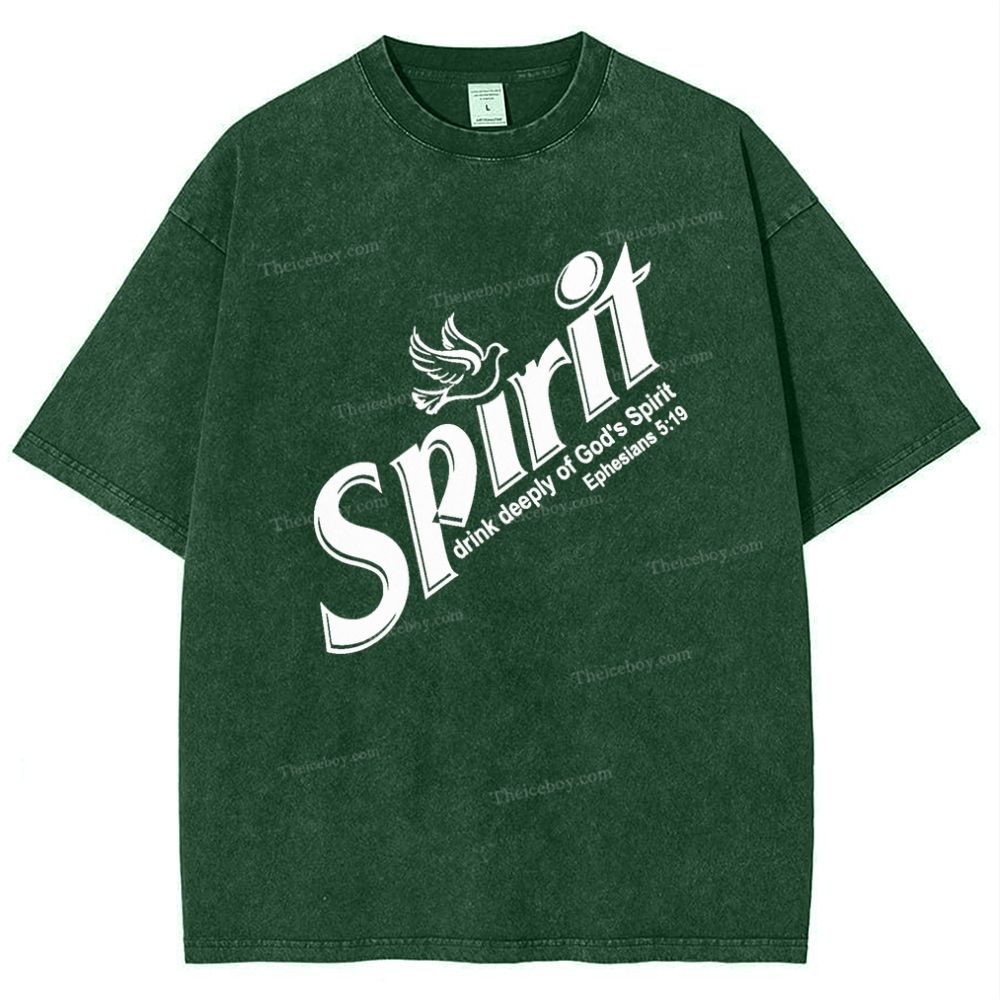 Spirit Drink Deeply Of Gods Snowflake Vintage Washed T-Shirt