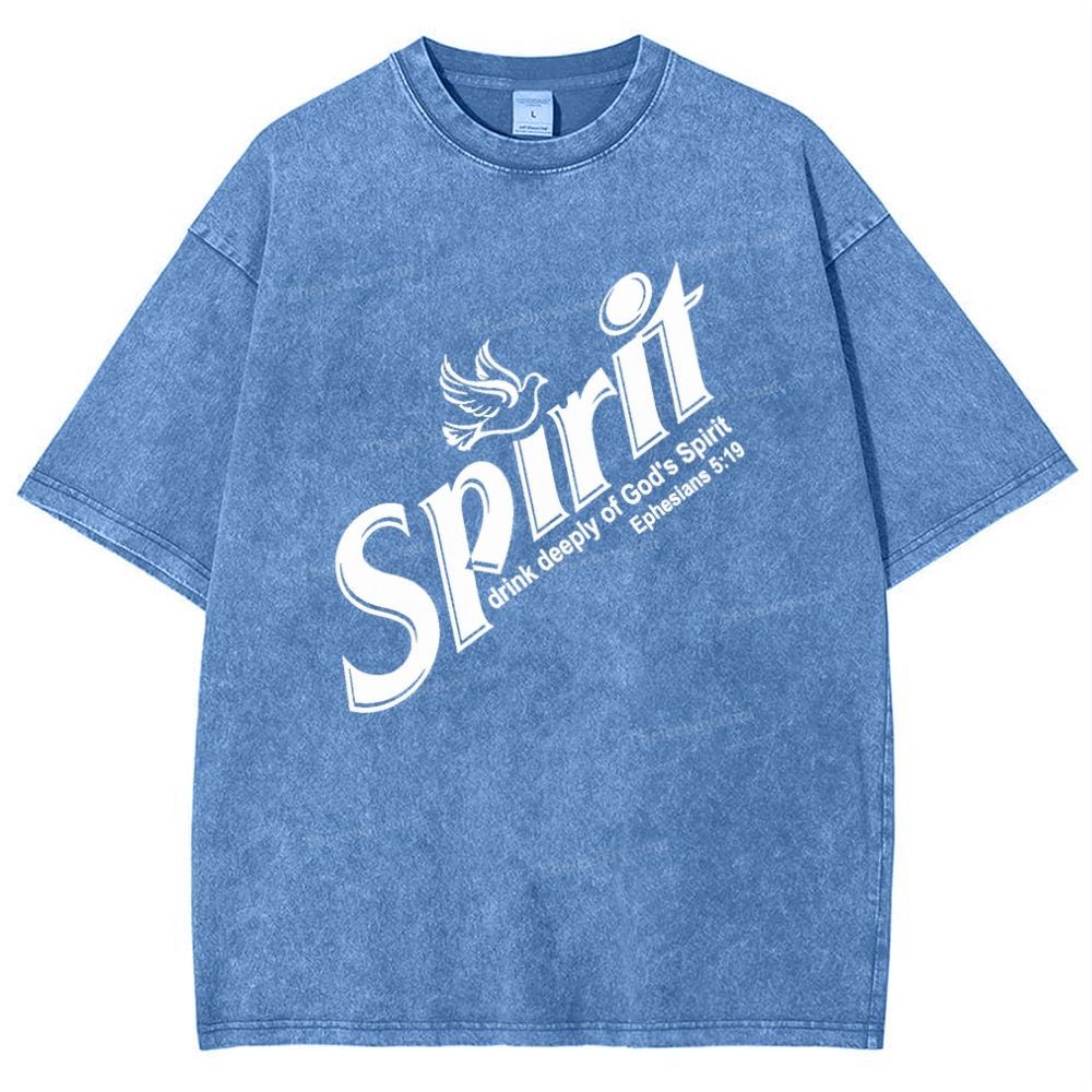 Spirit Drink Deeply Of Gods Snowflake Vintage Washed T-Shirt