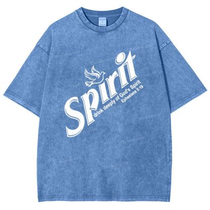 Spirit Drink Deeply Of Gods Snowflake Vintage Washed T-Shirt
